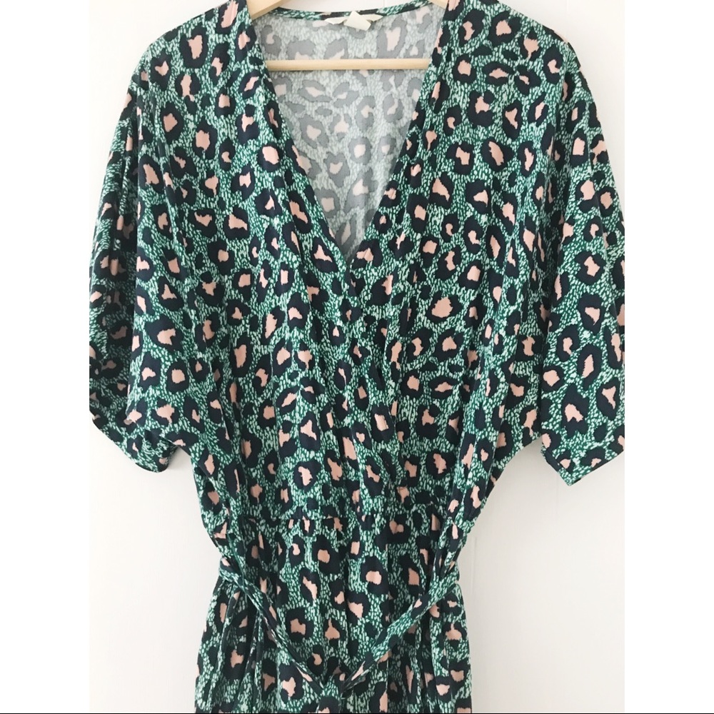 H&M - Green/Pink Leopard Print Jumpsuit - image 5